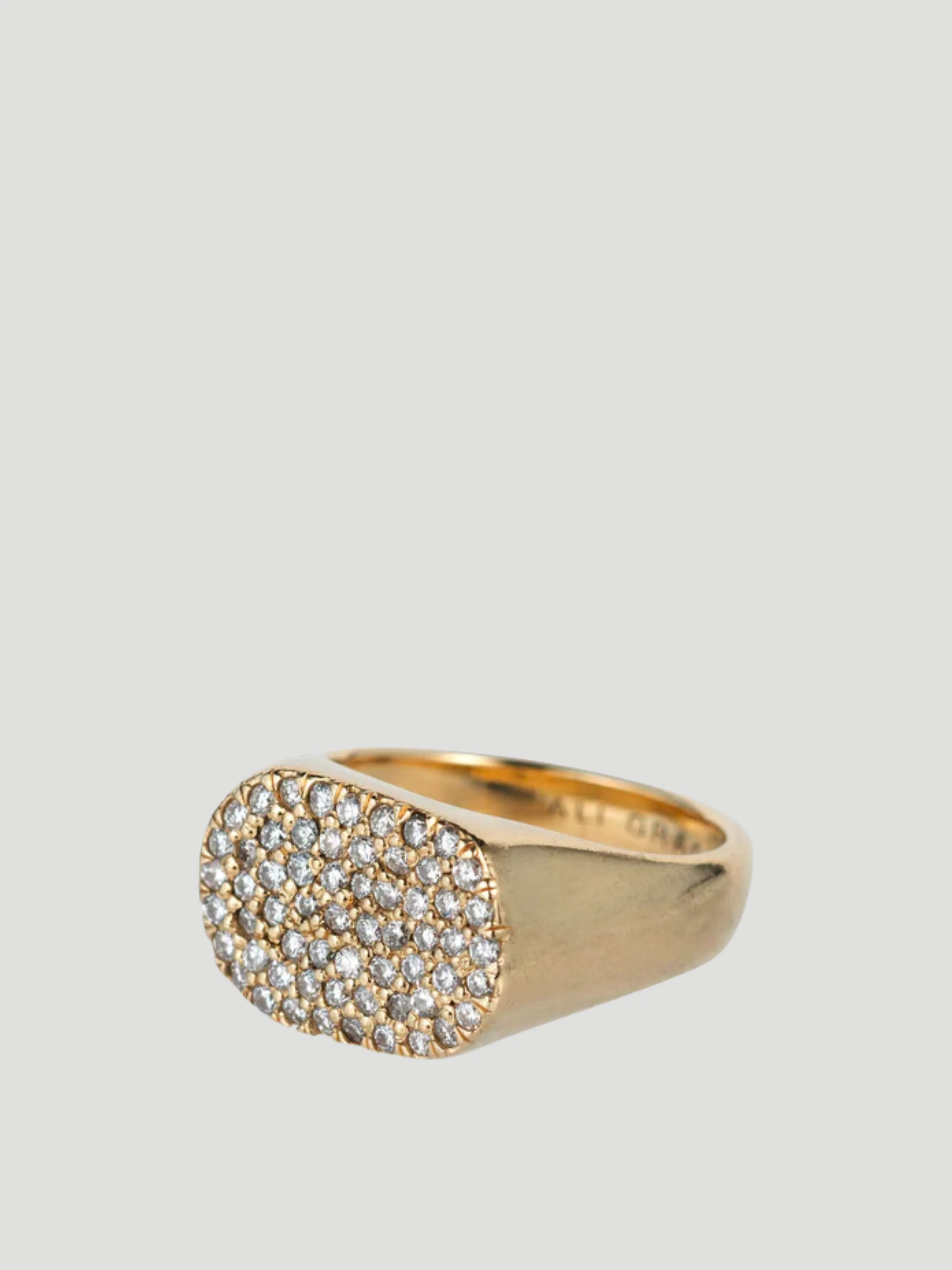 Pavé Diamond Signet Ring