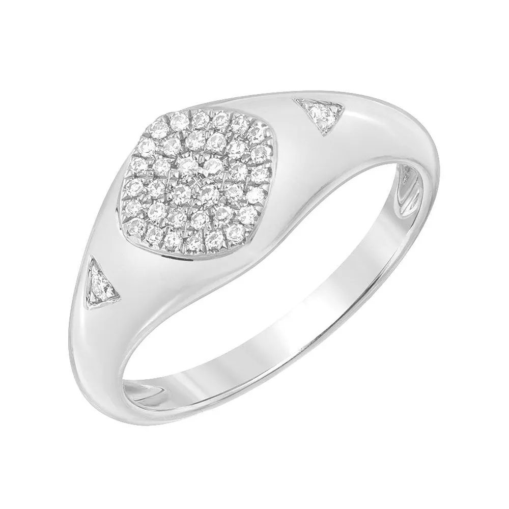 Pave Signet Ring