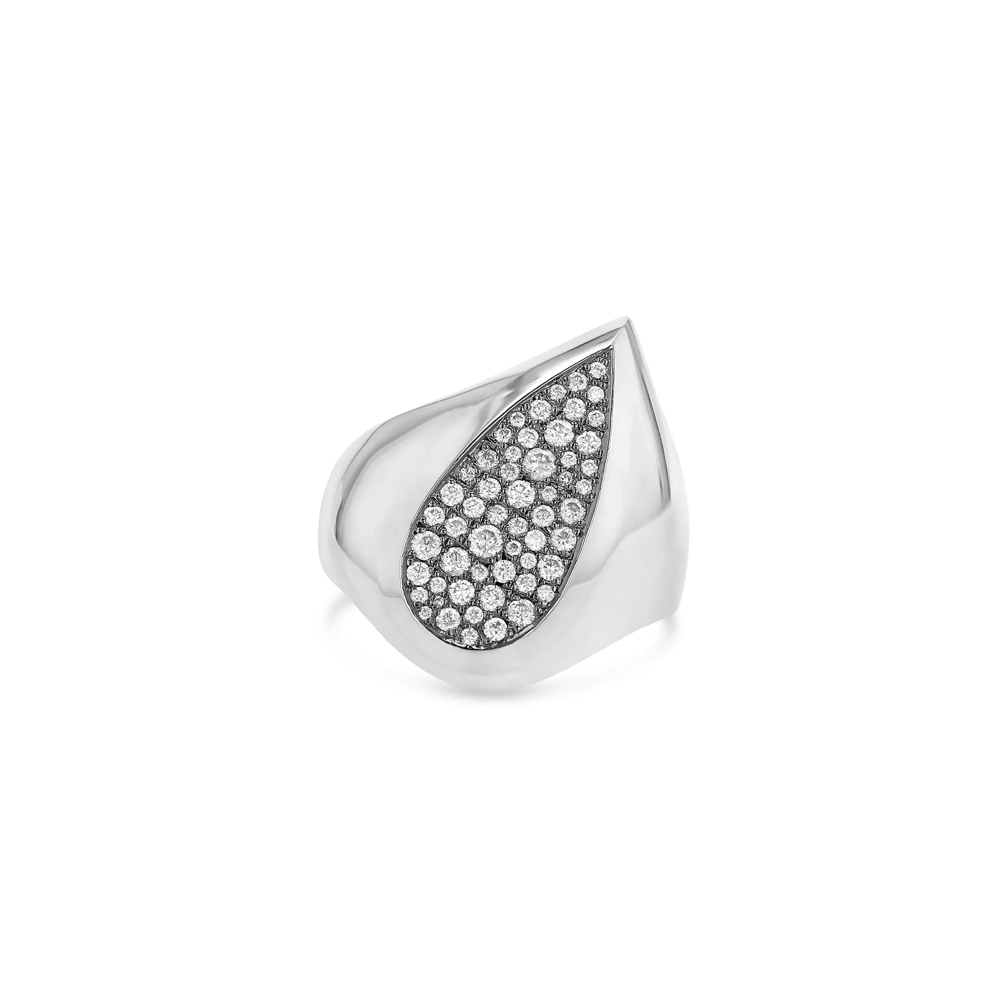 Pear Galaxy Signet Ring (Black)