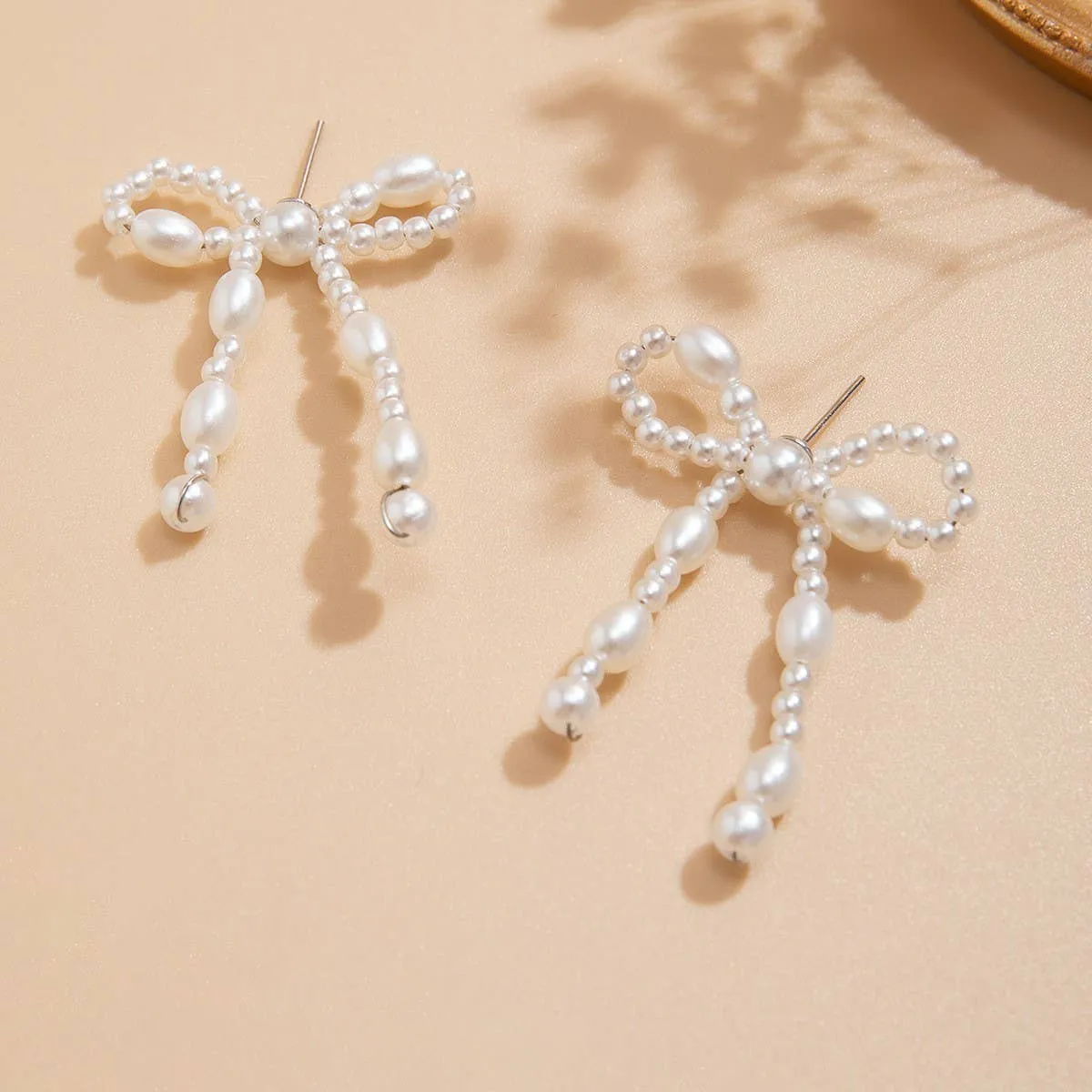 Pearl Bow Earrings