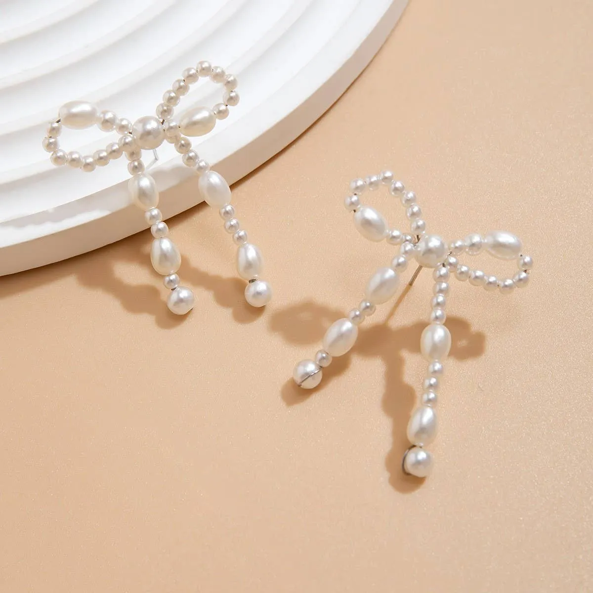 Pearl Bow Earrings