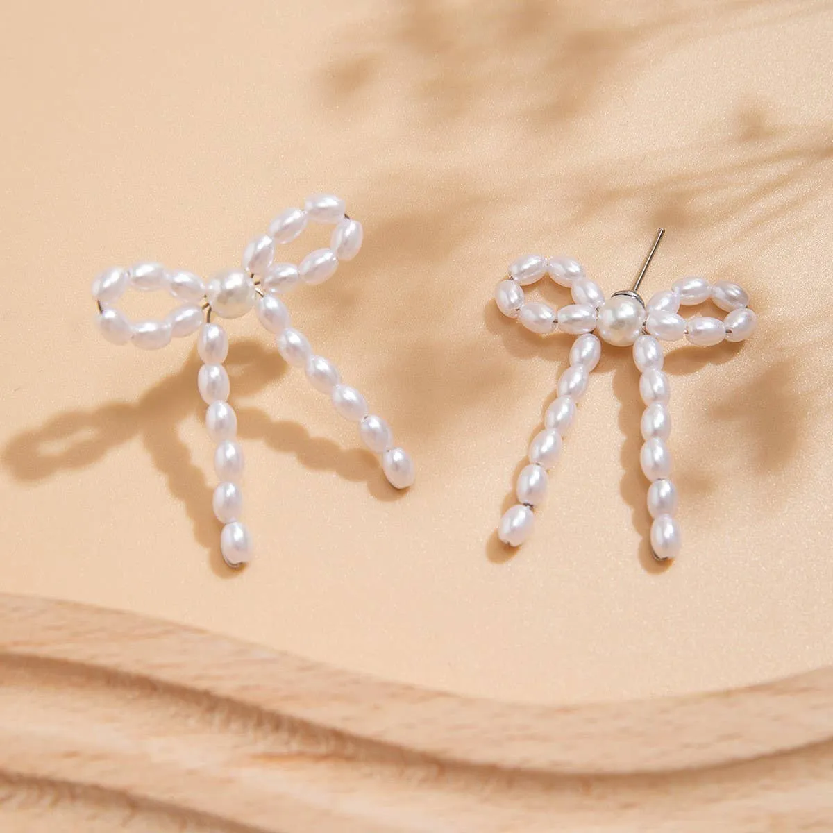 Pearl Bow Earrings