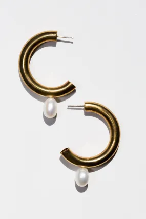 Pearl Hoop Earrings