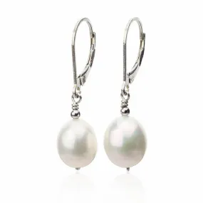 Pearl Teardrop Dangle Earrings | Genuine Freshwater Cultured Pearls | Professional Jewelry