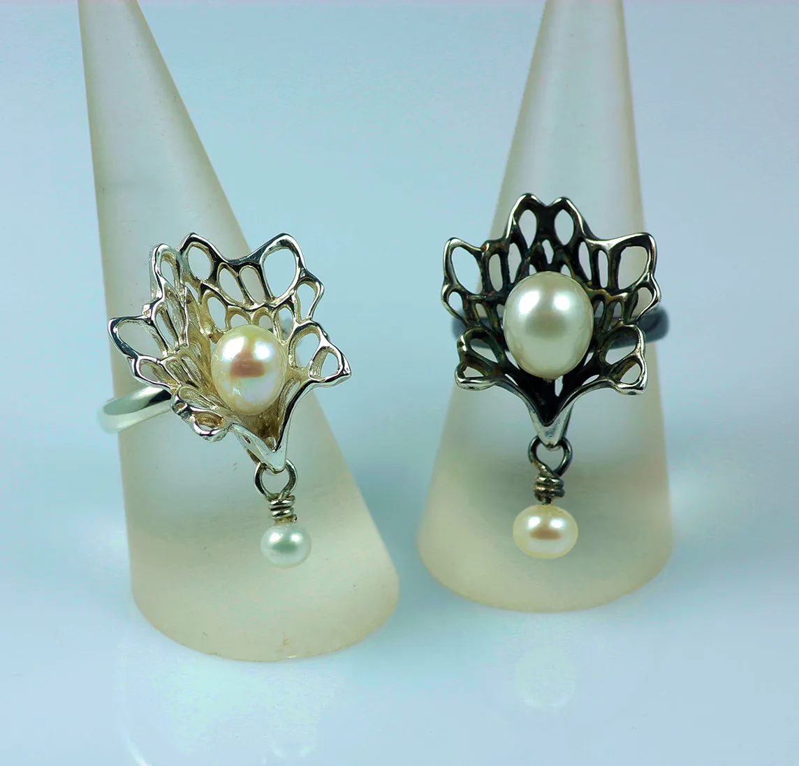 Petals & Pearls Gossamer Ring   Drop Pearl