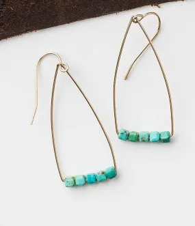 Petite Cubist Gemstone Earring