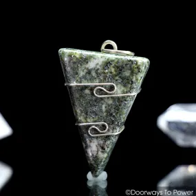 Preseli Stonehenge Bluestone Crystal Pendant .925 SS 'Shape Shifting'