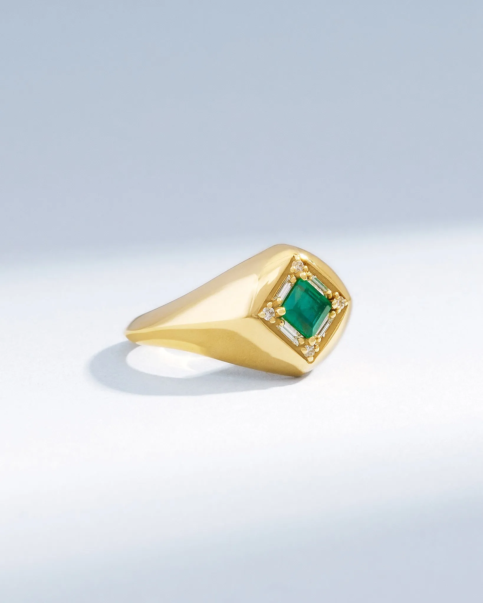 Princess Emerald Signet Ring