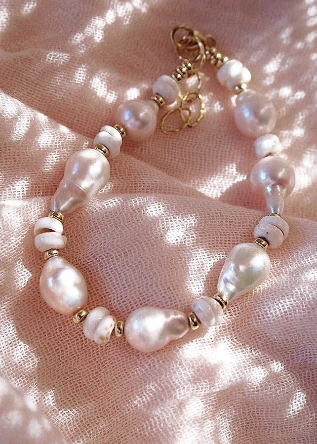 Puka Baroque Pearl Bracelet - Kakahi