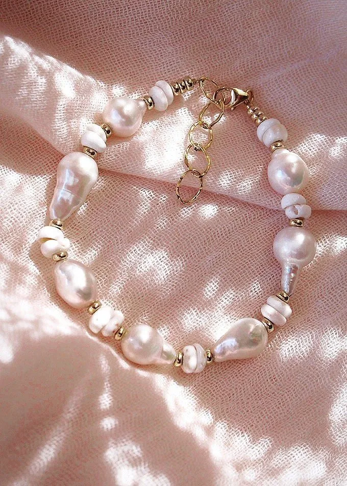 Puka Baroque Pearl Bracelet - Kakahi