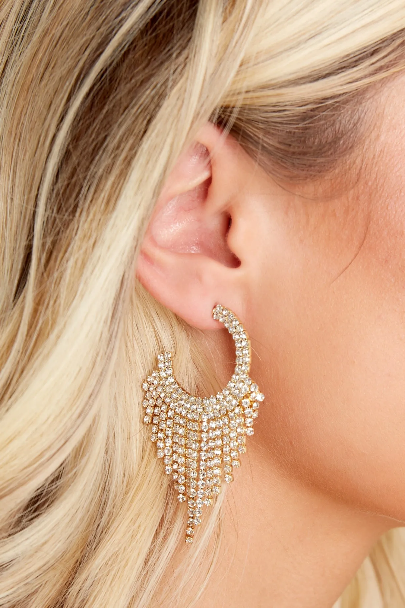 Pure Brilliance Gold Hoop Earrings