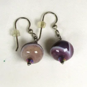 Purple Agate Drop Earrings