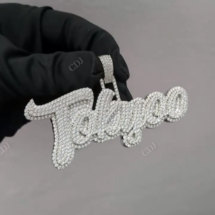 "Tokyoo" Iced Out Diamond Sterling Silver Pendant