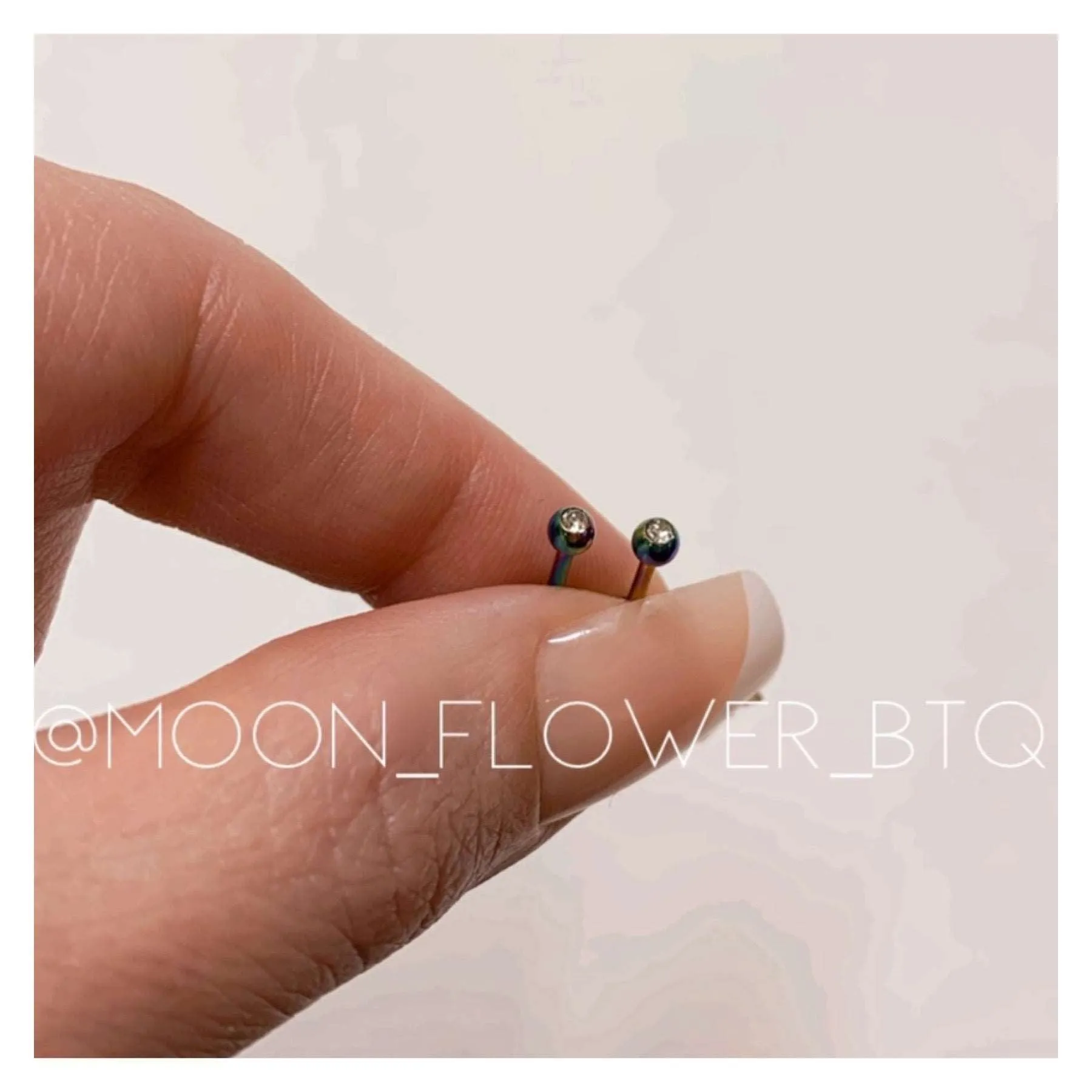 Rainbow CZ Flat Back Earrings