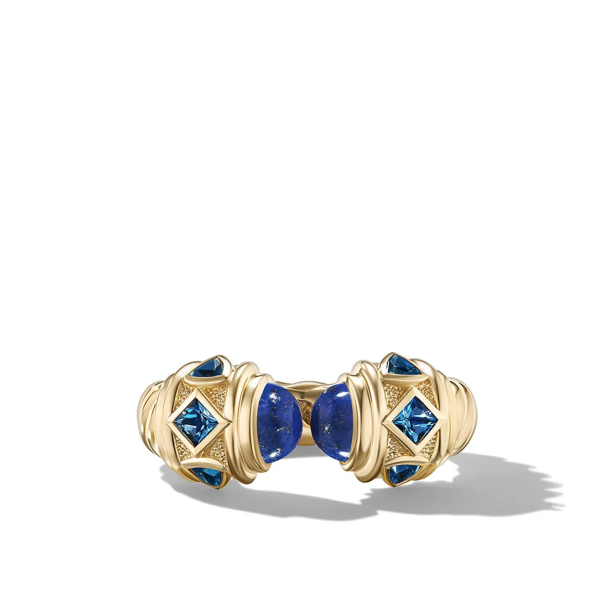 Renaissance Color Ring in 18K Yellow Gold with Lapis and Hampton Blue Topaz