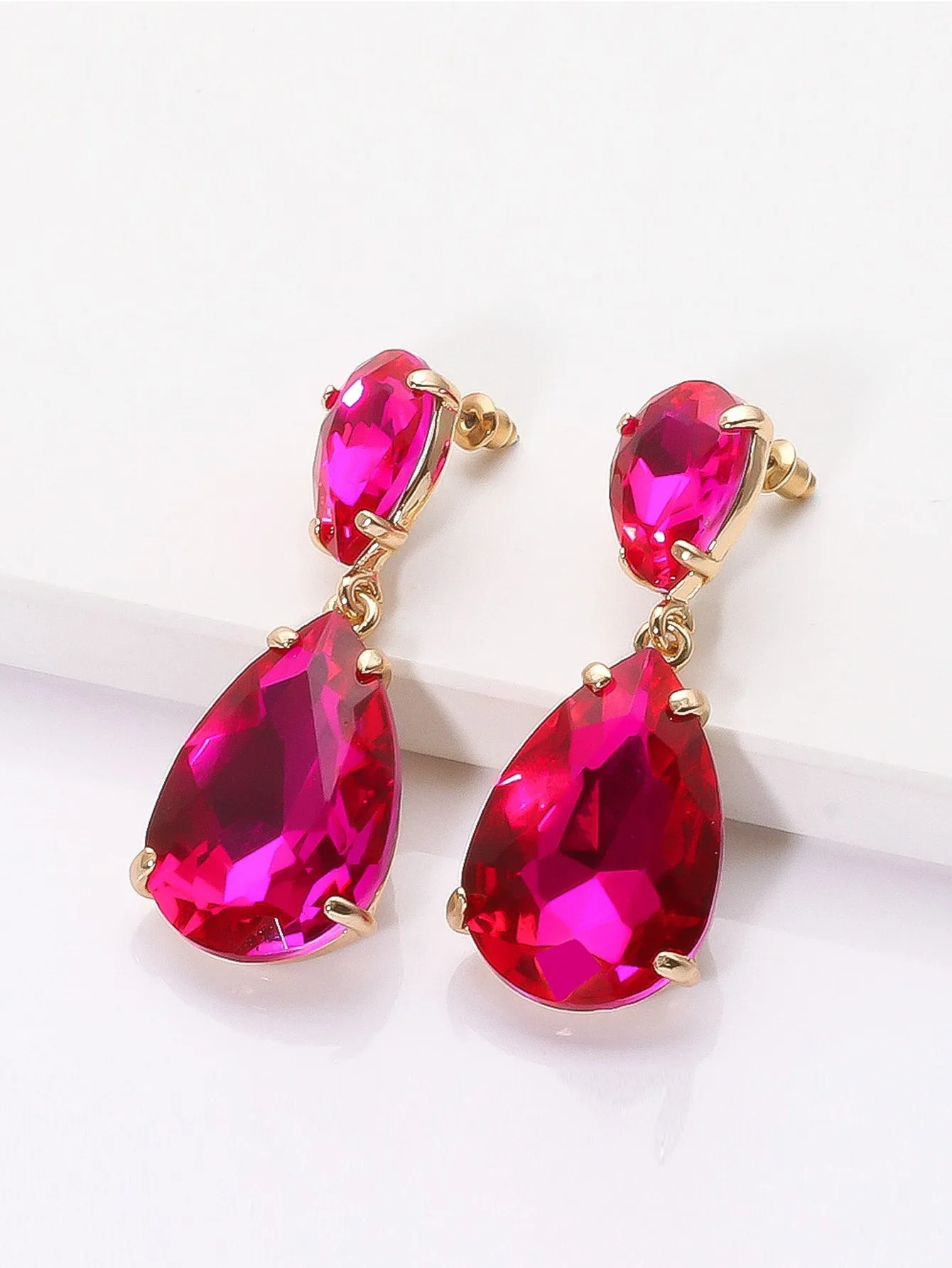 Rhinestone Water Drop Earrings