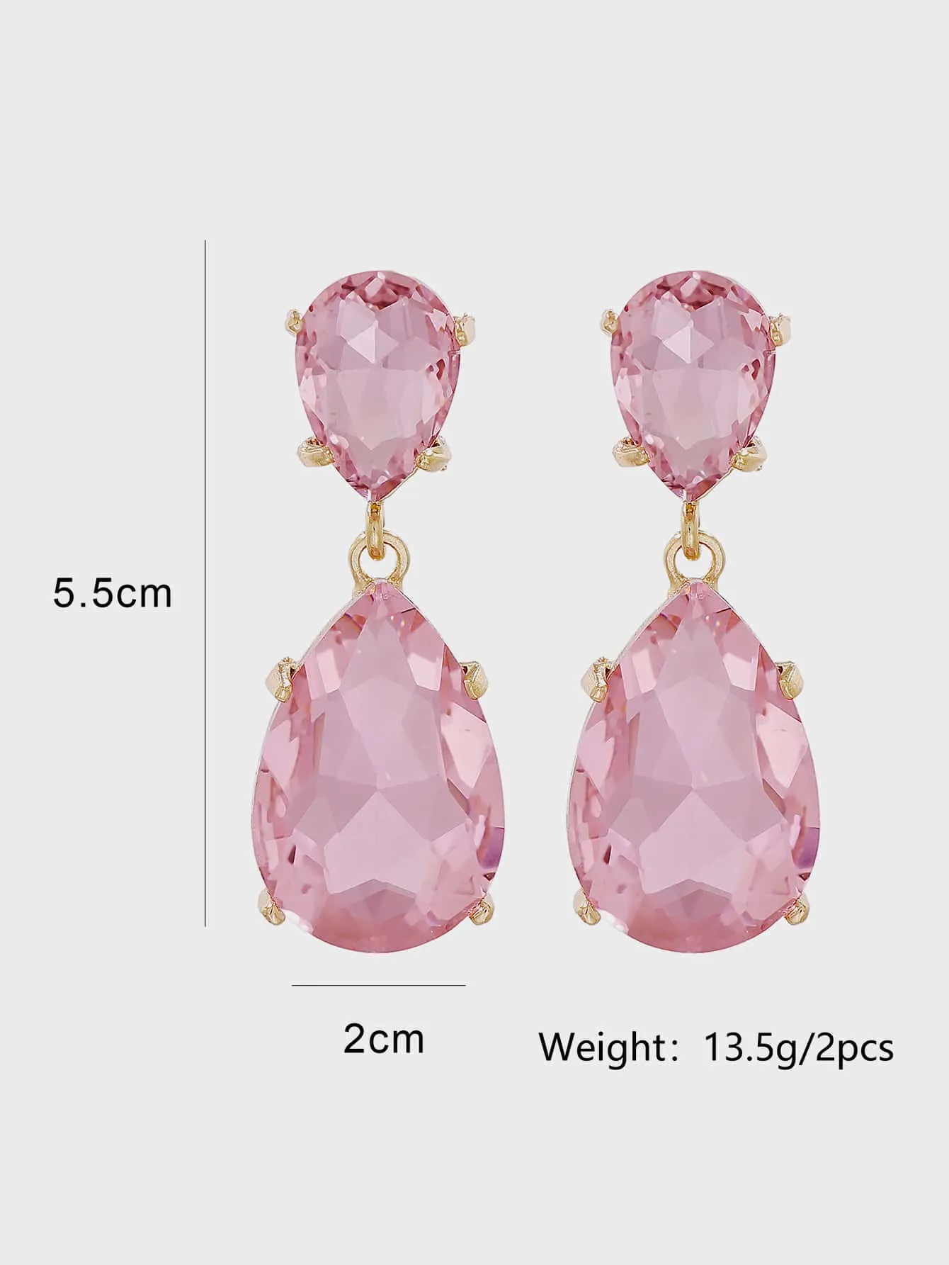 Rhinestone Water Drop Earrings