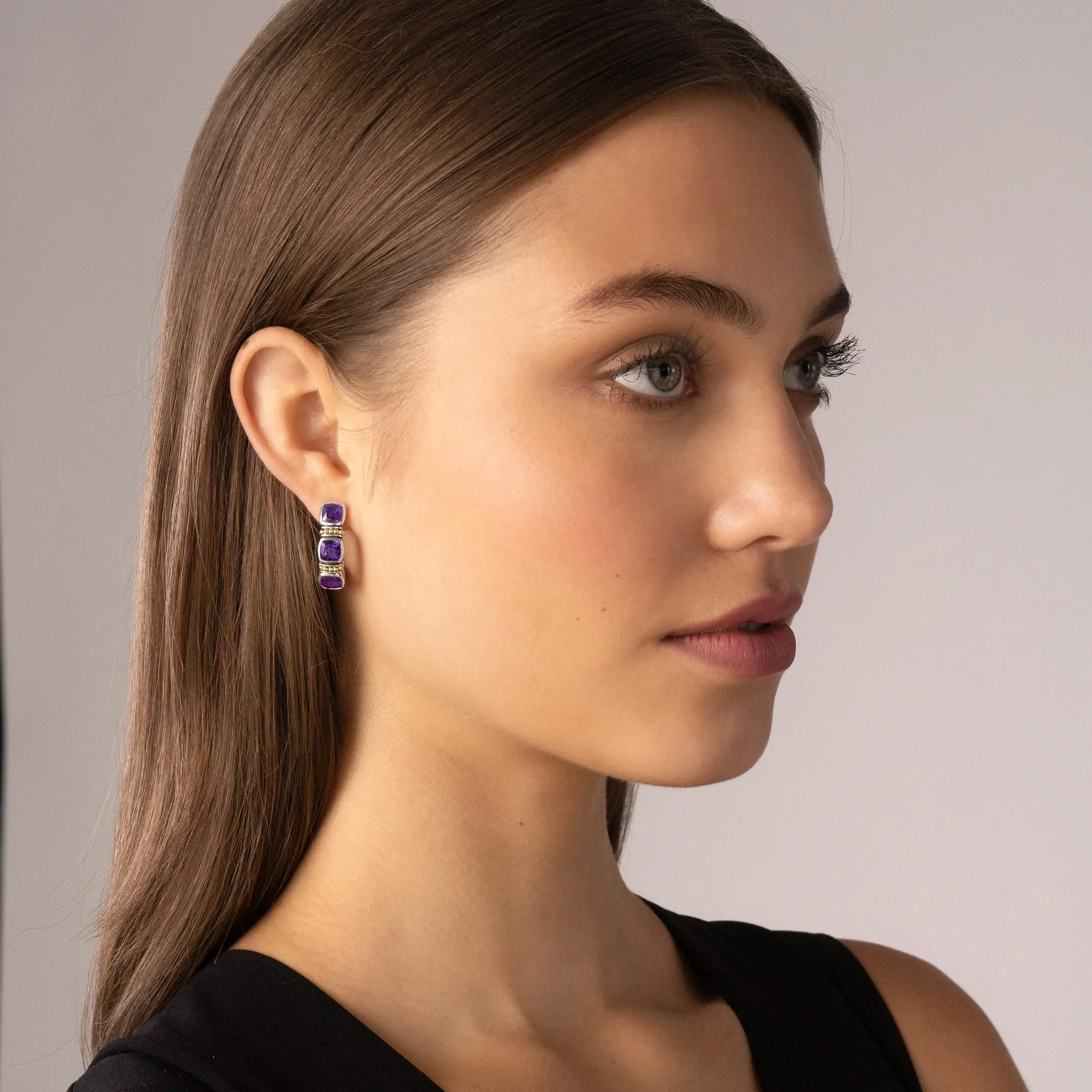 Rittenhouse Amethyst Hoop Earrings