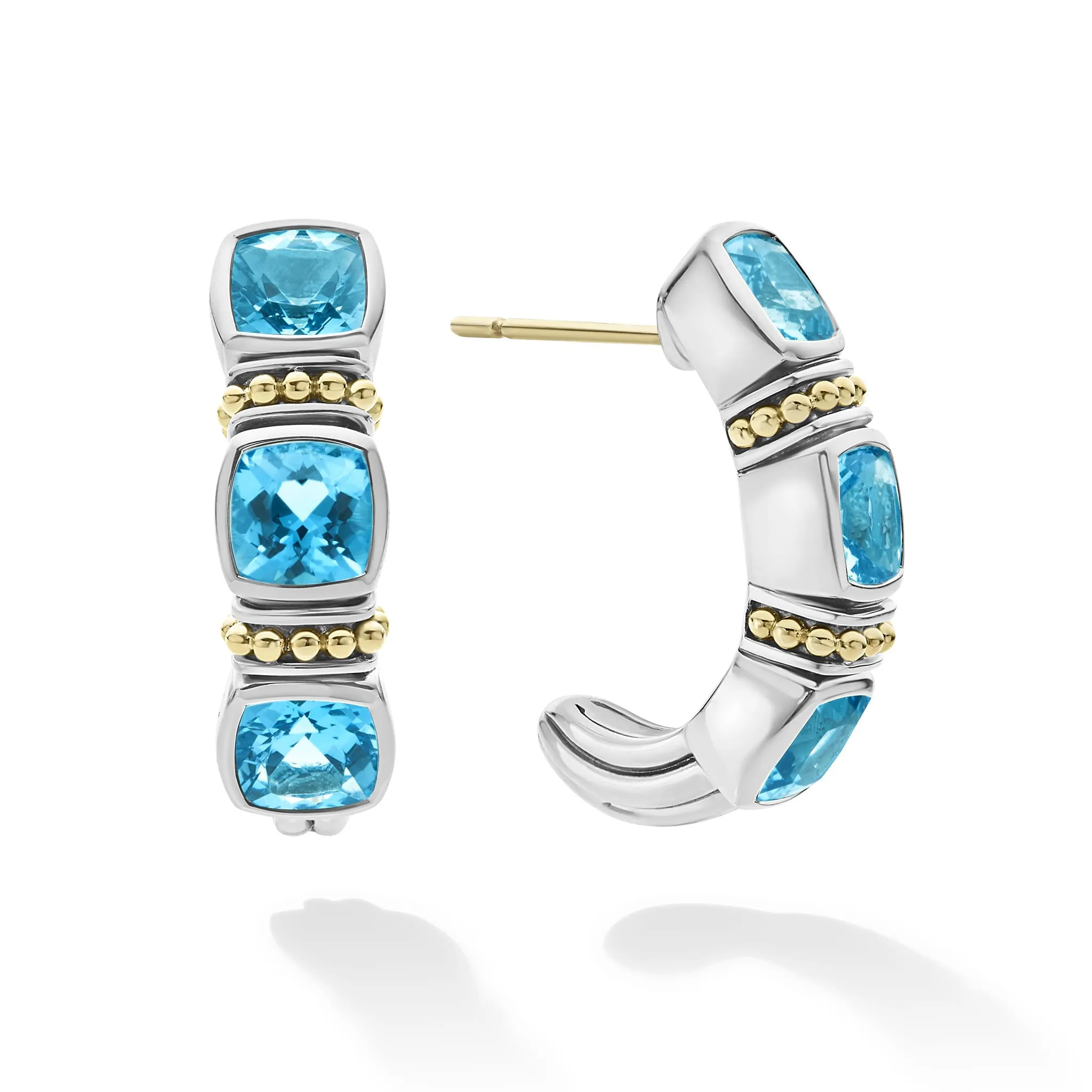 Rittenhouse Swiss Blue Topaz Hoop Earrings