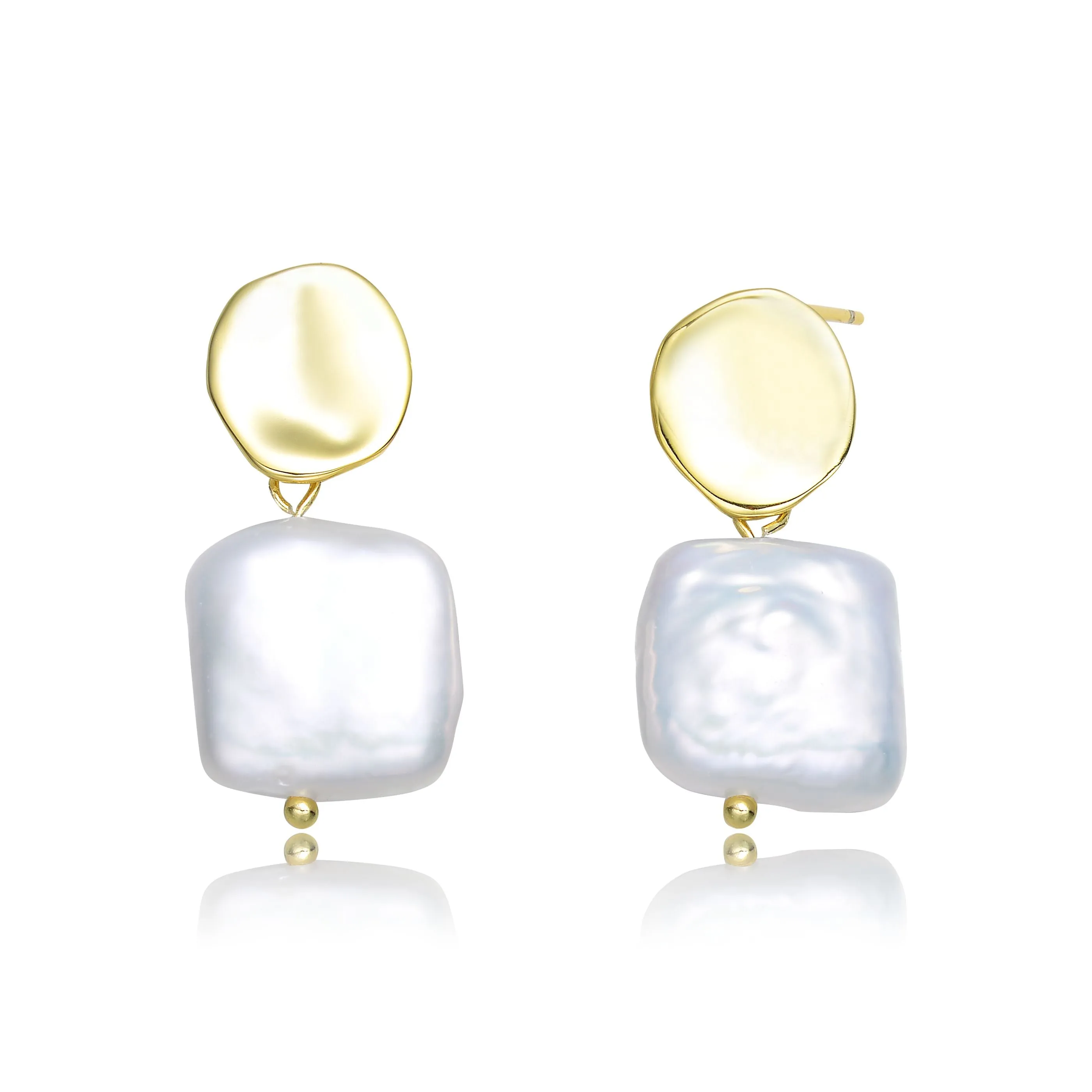 Rochelle Golden Pearl Mini Circle Earring