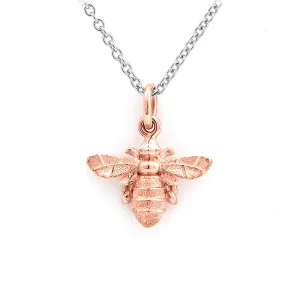 Rose Gold Plated Silver Bumble Bee Pendant