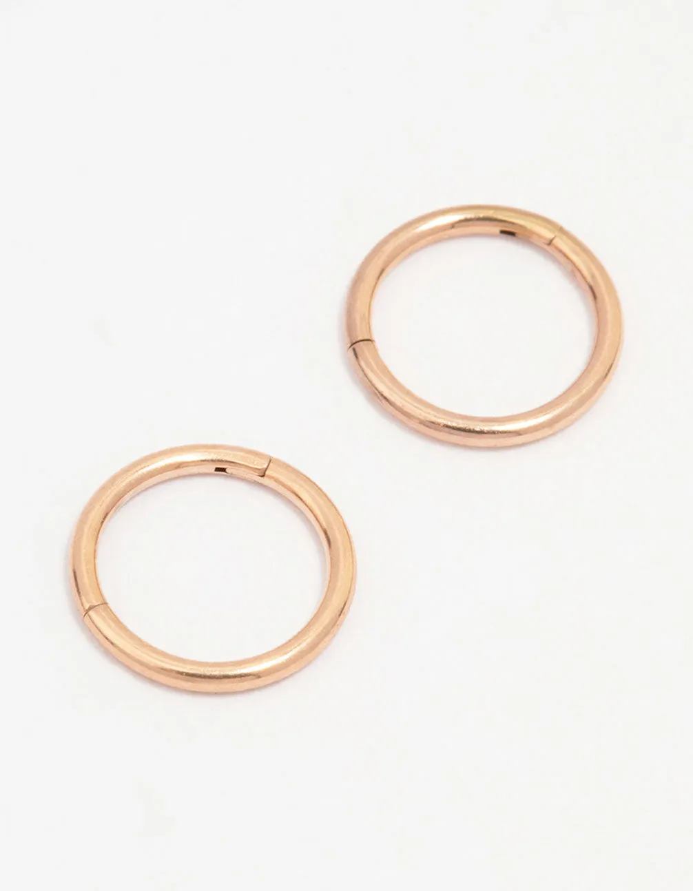 Rose Gold Plated Surgical Steel Fine Sleeper Hoop Earrings