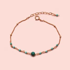 Rose Gold Turquoise Bracelet