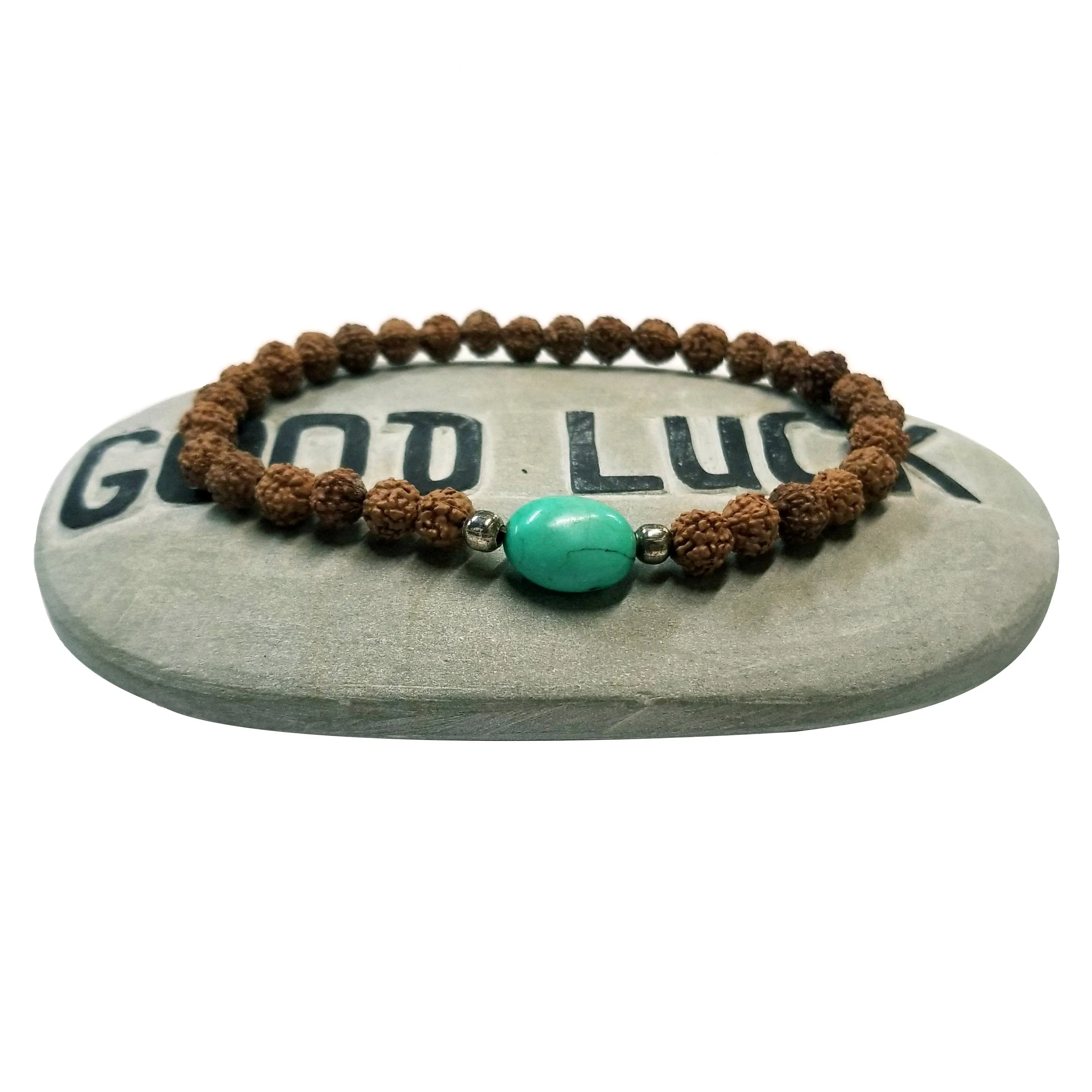 Rudraksha Turquoise Beaded Bracelet