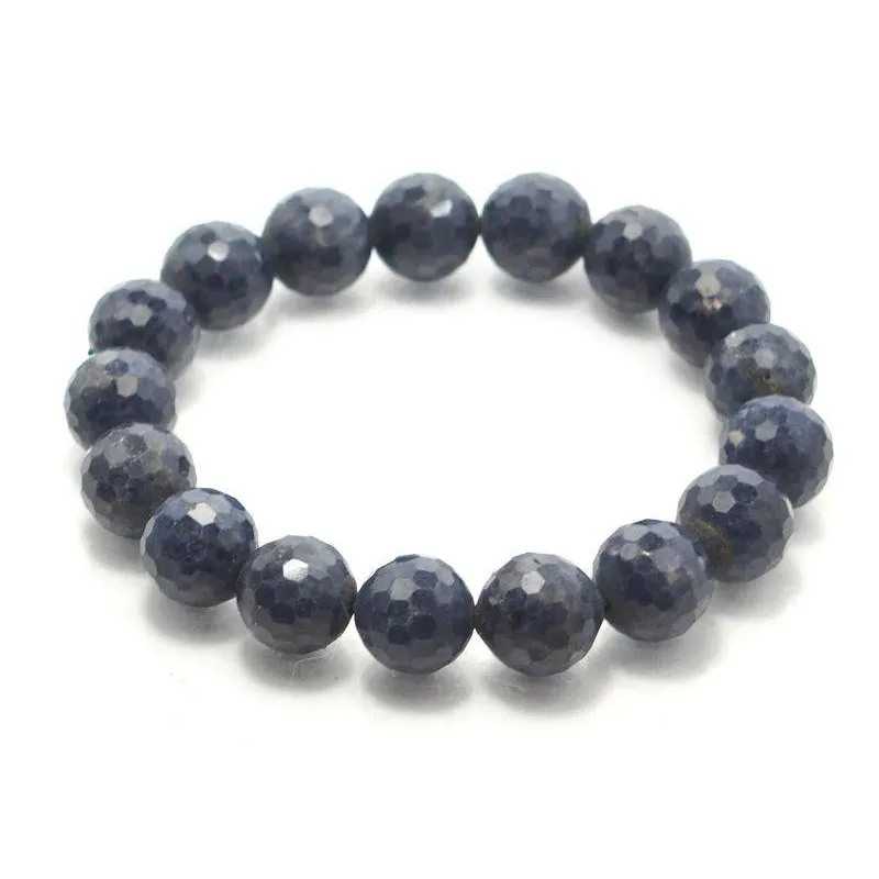 Sapphire Faceted Stretch Bracelet 13.5mm