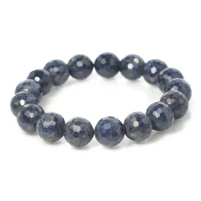 Sapphire Faceted Stretch Bracelet 13.5mm