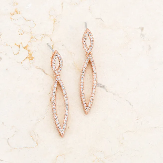 Sara Delicate Double Teardrop Dangle Earrings | 1.2ct