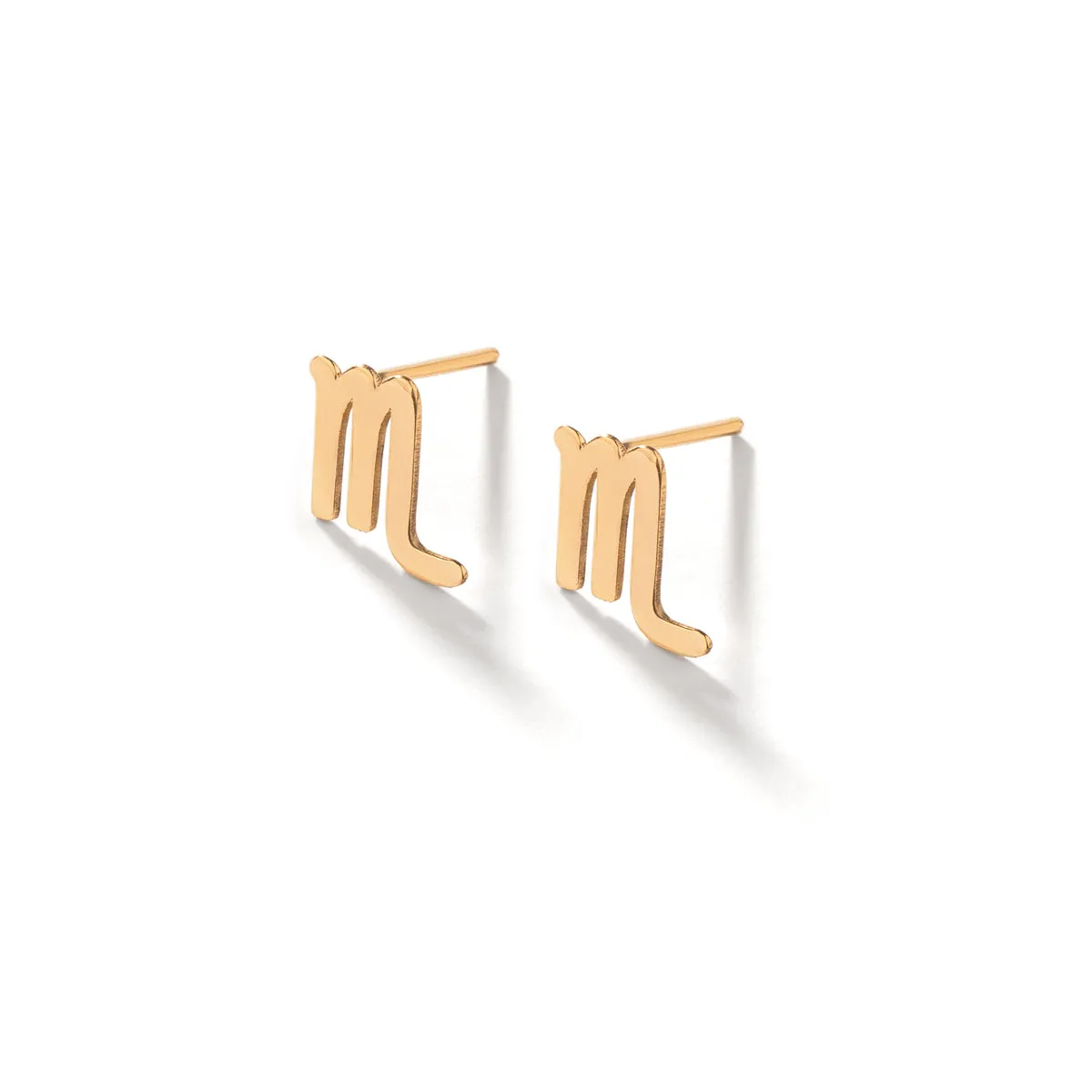 Scorpio Sign Stud Earrings