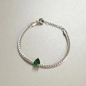 Serena Luxe Emerald Teardrop Jewel Bracelet