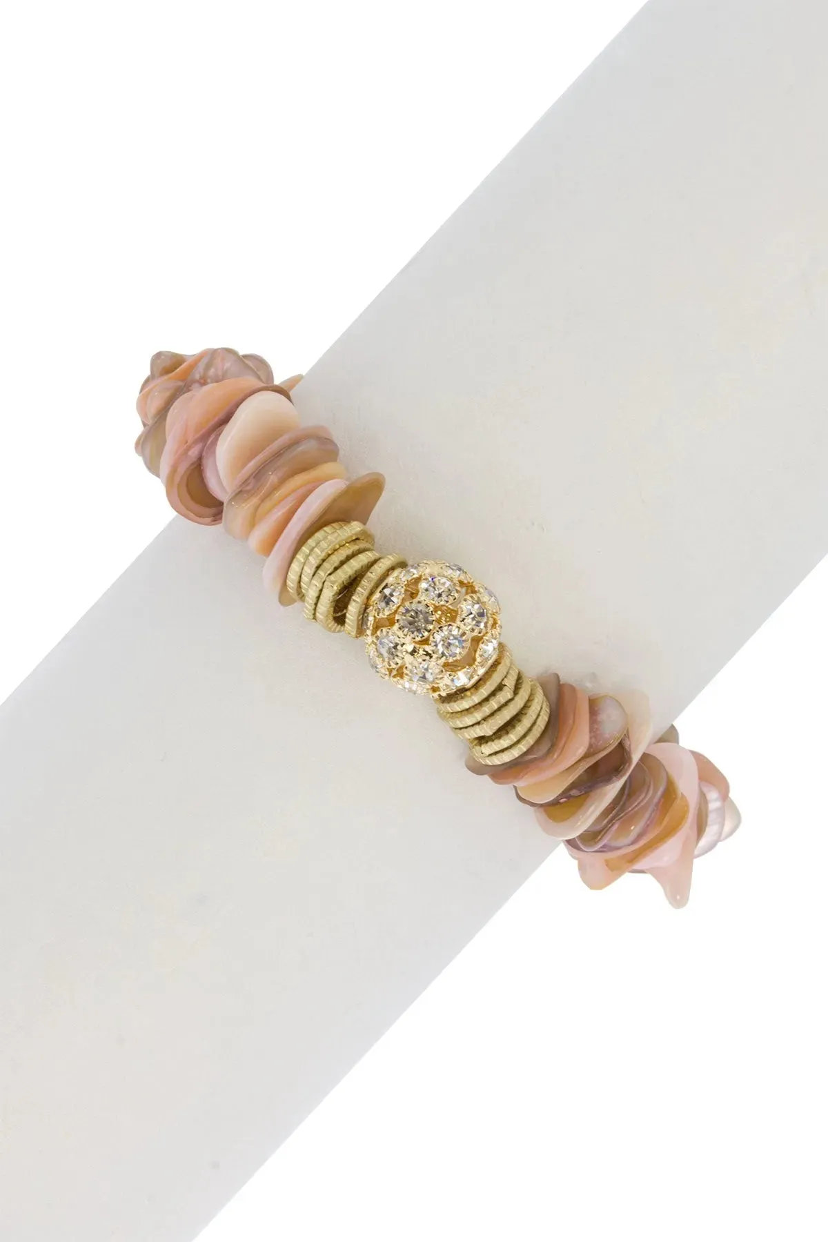 Shell Crystal Stretch Bracelet