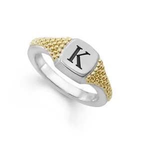 Signature Caviar Square Signet Ring