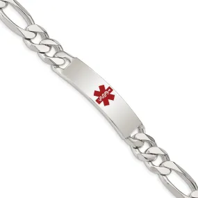 Silver 11-MM Wide Medical Anchor 8.50 inch ID Bracelet.