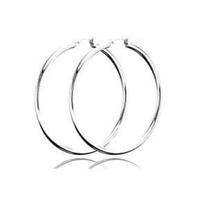 Silver 925 Plain Hoop Earring 2mm