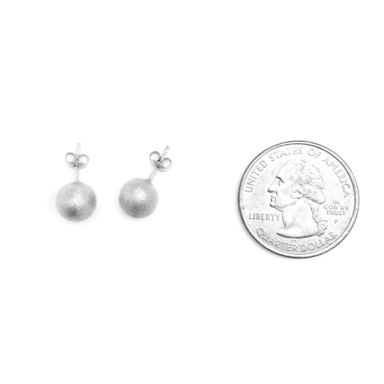 Silver Ball Stud Earring