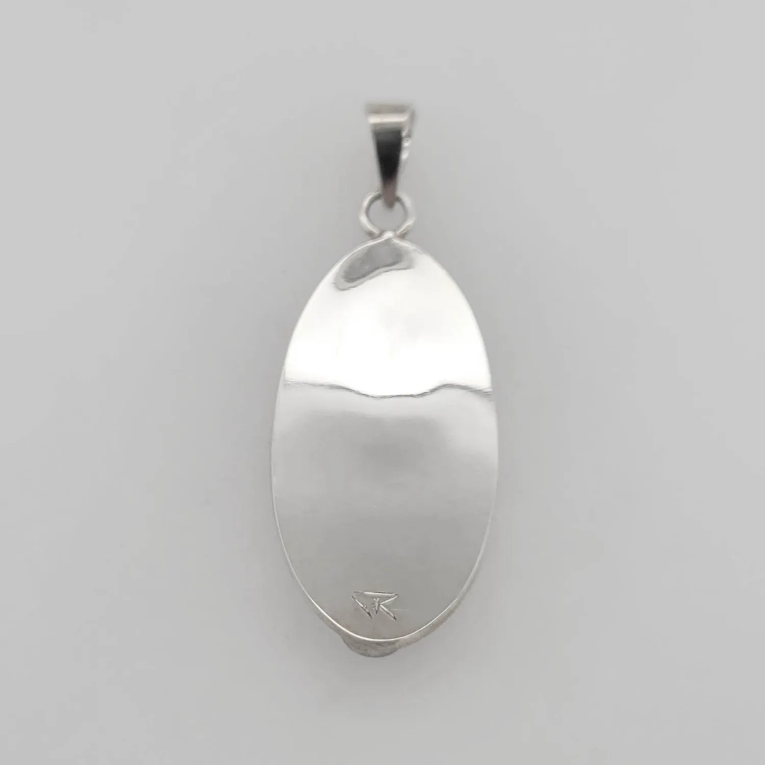 Silver Salmon Pendant with Stone