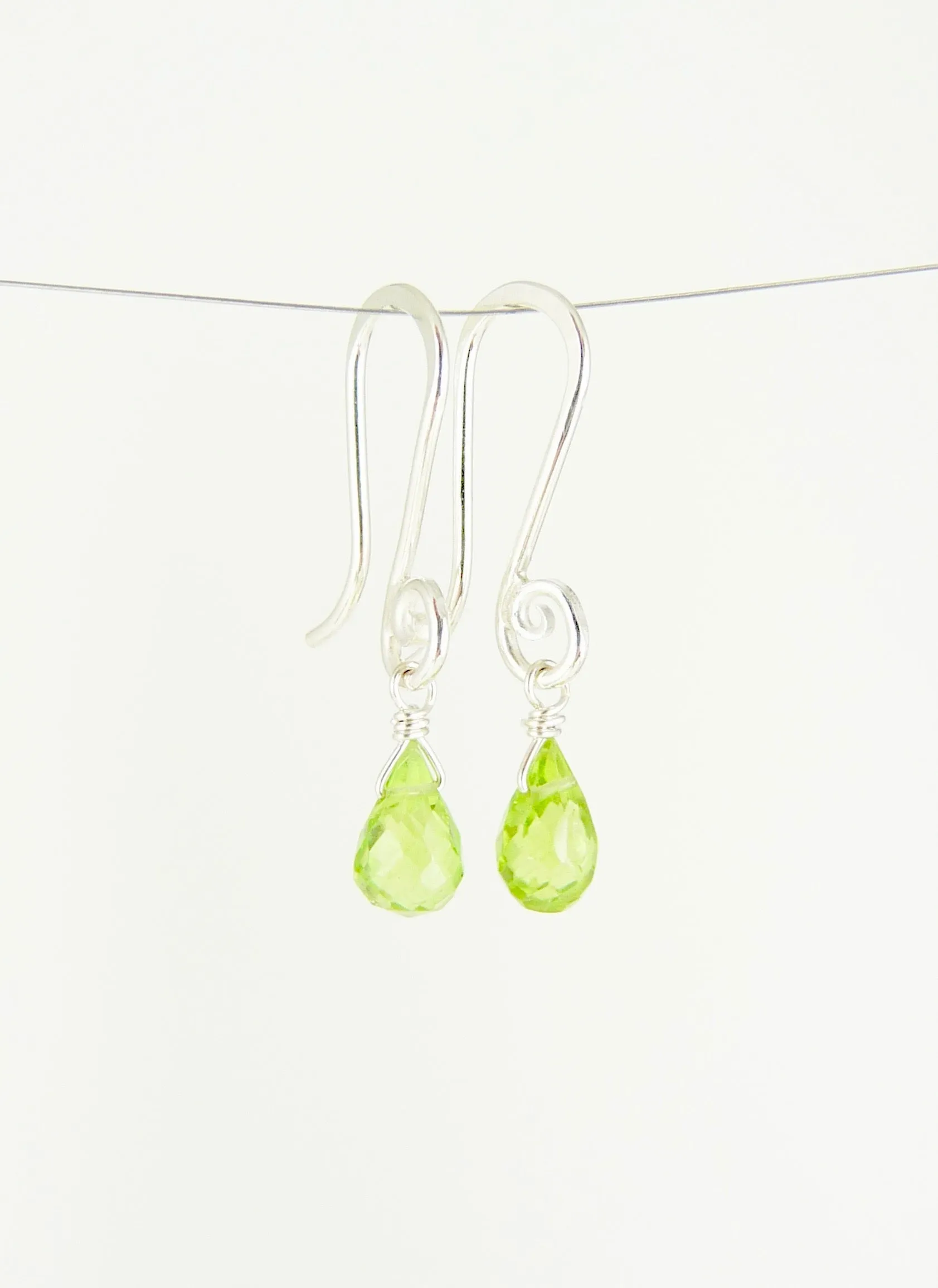 Silver Scarlett Gemstone Drop Earrings