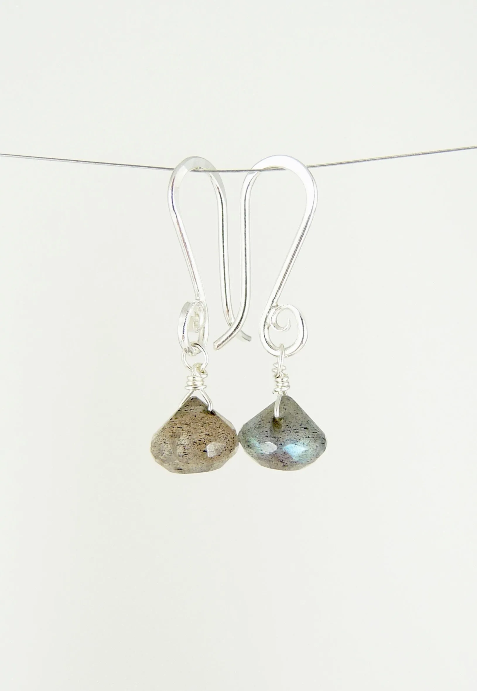 Silver Scarlett Gemstone Drop Earrings