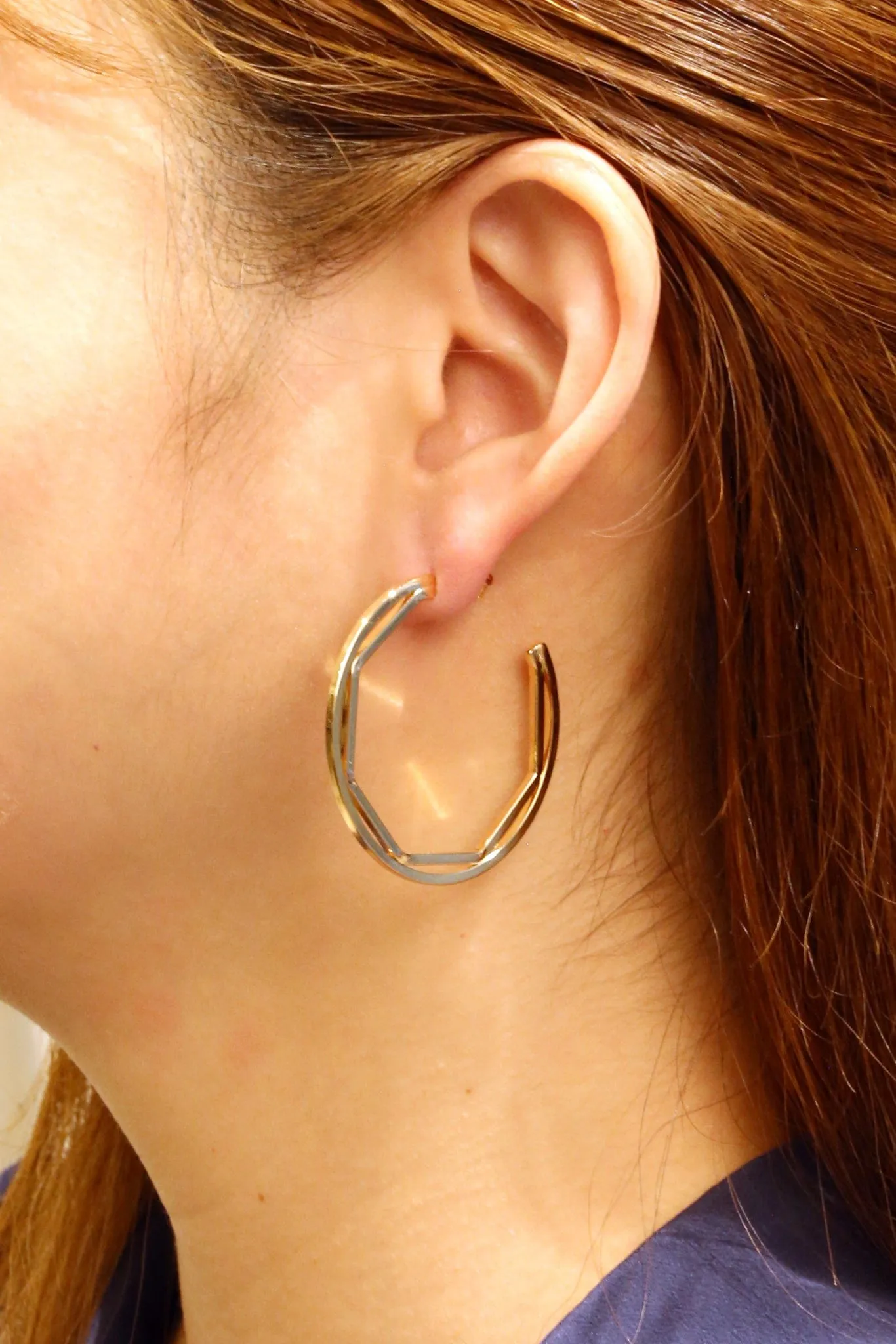 SJE310473 14K Dipped Post Hoop Earrings