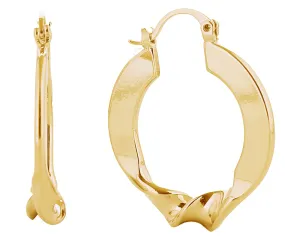 SJE310632 14K Twist N Shine Hoop Earrings