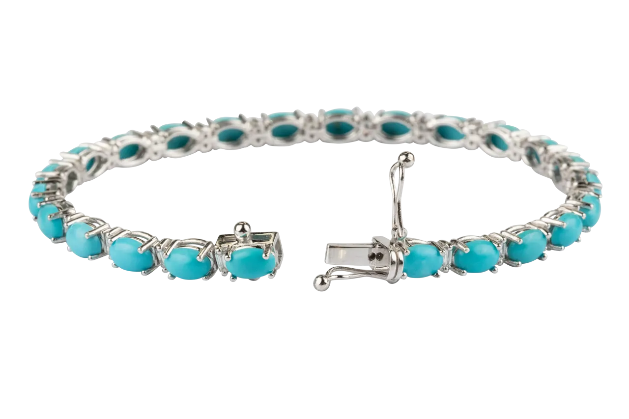 Sleeping Beauty Turquoise Chain Bracelet