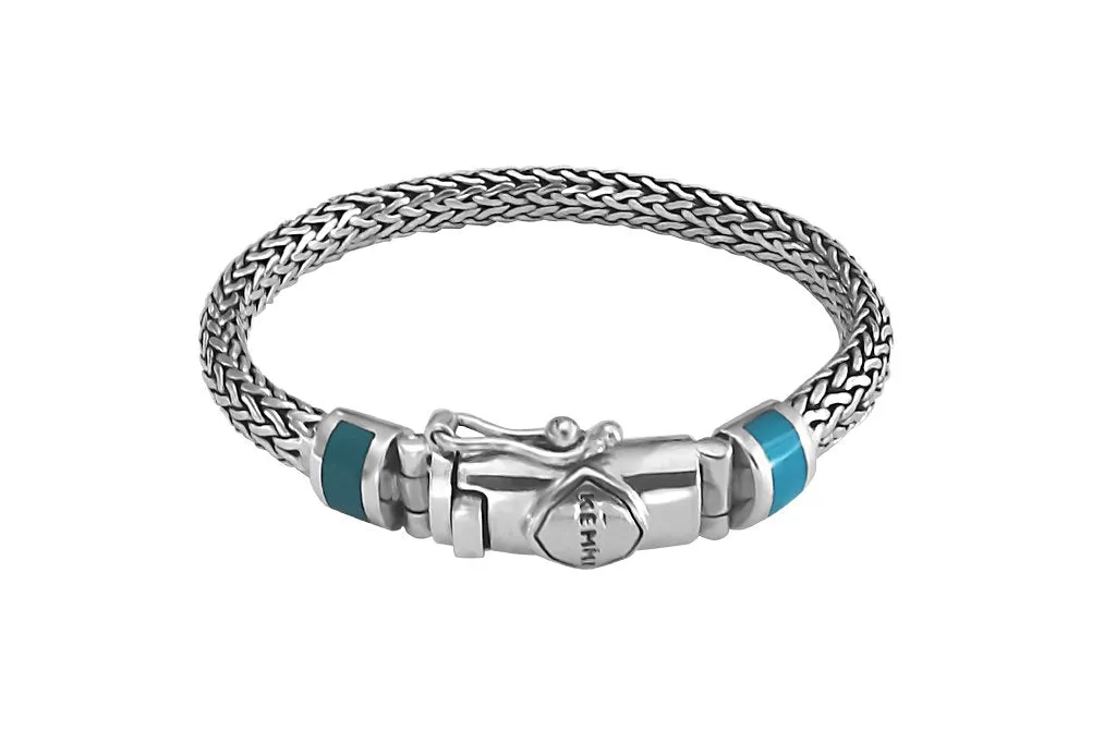 Snake Chain Turquoise Bracelet 6mm