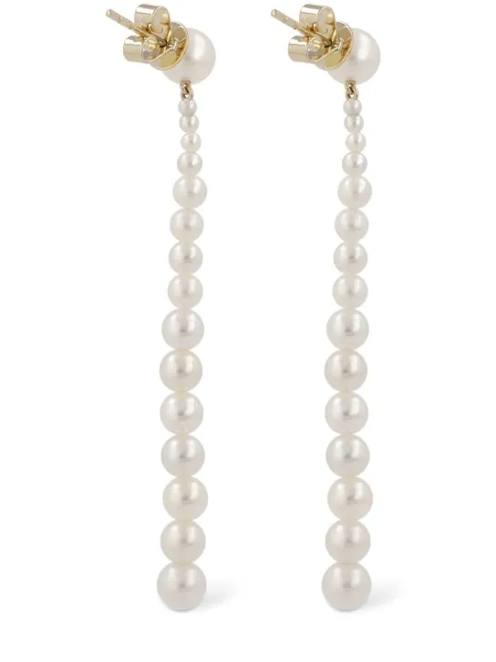 Sophie Bille Brahe   Piazza 14kt gold &amp; pearl earrings 