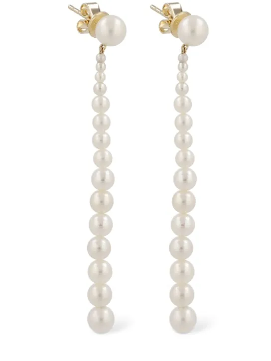 Sophie Bille Brahe   Piazza 14kt gold &amp; pearl earrings 