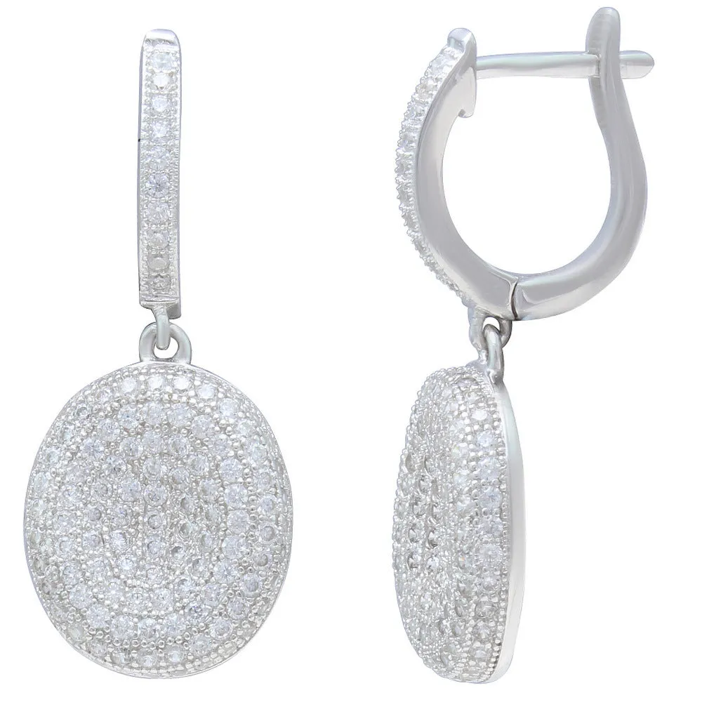 Sparkling Disc CZ Earrings IJ15CSSER022