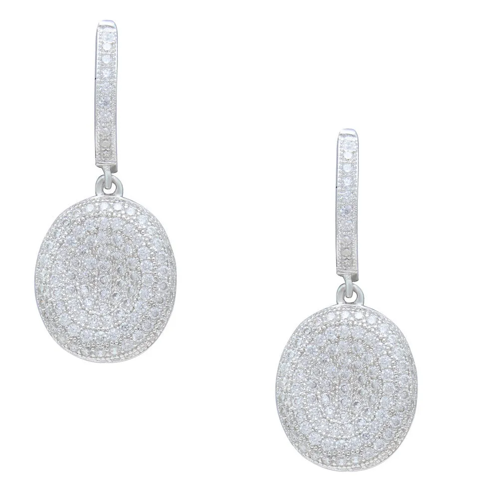 Sparkling Disc CZ Earrings IJ15CSSER022