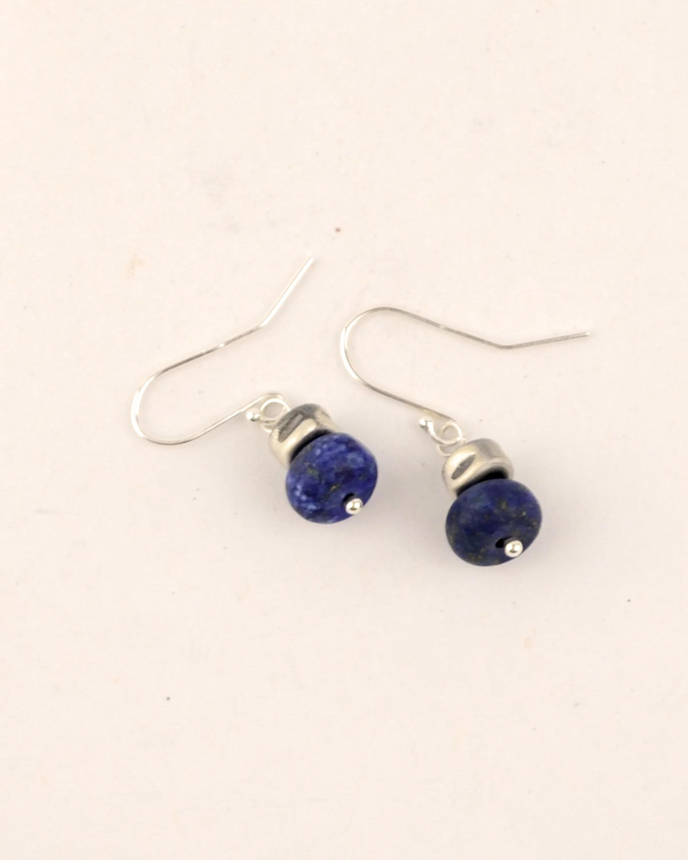 Sterling silver and lapis lazuli striking blue earrings, minimalist earrings, graduation gift